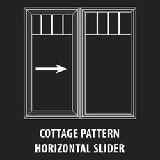 Thermoproof Windows & Doors - Mutin Cottage Pattern Horizontal Slider Window