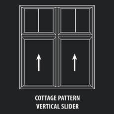 Thermoproof Windows & Doors - Mutin Cottage Pattern Vertical Slider Window